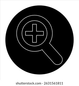 The zoom in out icon symbol can be used on several platforms