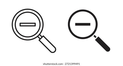 Icono de alejamiento para Plantilla. Conjunto de gráficos de Vector de iconos