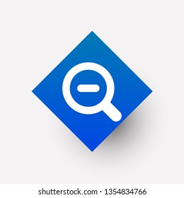 Zoom out icon in trendy flat style isolated on background. Zoom out icon page symbol for your web site design Zoom out icon logo, app, UI , on white background Vector.