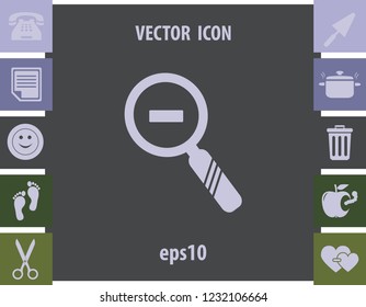 Zoom out icon, vector design element