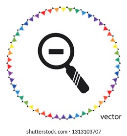 Zoom out icon, vector design element