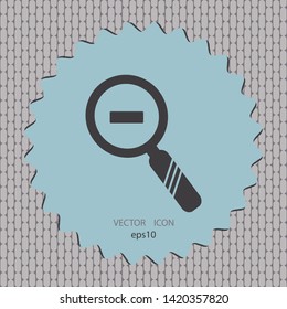 Zoom out icon, vector design element