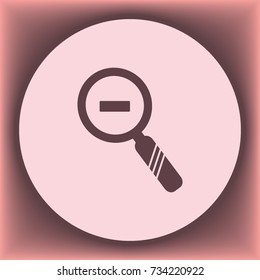 Zoom out icon, vector design element