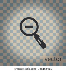 Zoom out icon, vector design element
