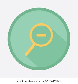 zoom out icon vector flat design