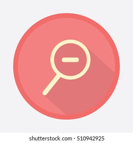 zoom out icon vector flat design