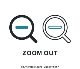 Zoom out icon. Vector illustration
