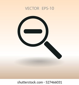 Zoom out icon. vector illustration