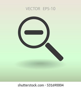 Zoom out icon. vector illustration