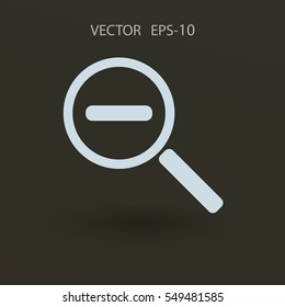 Zoom out icon. vector illustration