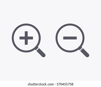 Zoom in and Zoom out icon - Vector illustration