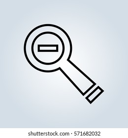 Zoom out icon. vector illustration