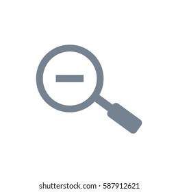 Zoom out icon. vector illustration. Gray icon