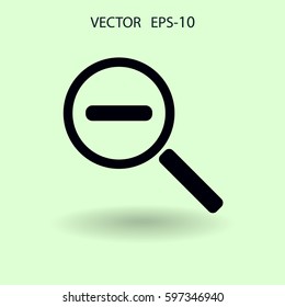 Verkleinern Sie das Symbol. Vektorgrafik
