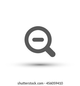 zoom out icon vector isolated on white background. Lupe symbol for your design, logo, application, UI
