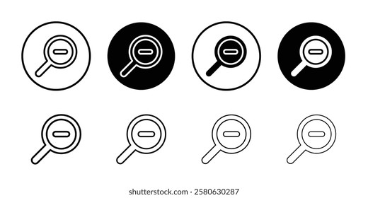 Zoom out icon Vector logo set flat