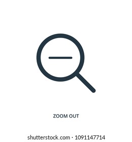 Zoom out icon in vector. Magnifying glass sign. Flat style icon design. UI. Vector illustration of zoom out icon.