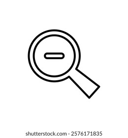 Zoom out icon vector outline logo sign