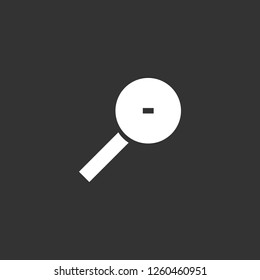 zoom out icon vector. zoom out sign on black background. zoom out icon for web and app