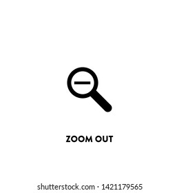 zoom out icon vector. zoom out sign on white background. zoom out icon for web and app