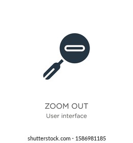 Zoom out icon vector. Trendy flat zoom out icon from user interface collection isolated on white background. Vector illustration can be used for web and mobile graphic design, logo, eps10
