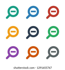zoom out icon white background. Editable filled zoom out icon from photography. Trendy zoom out icon for web and mobile.