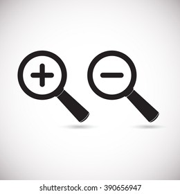Zoom In and Zoom Out Icons
