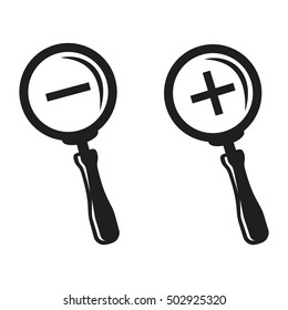 Zoom In and Zoom Out Icons.