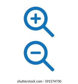 Zoom in and out icons