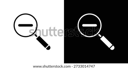 Zoom out icons symbol for web and mobile filled vector isolated