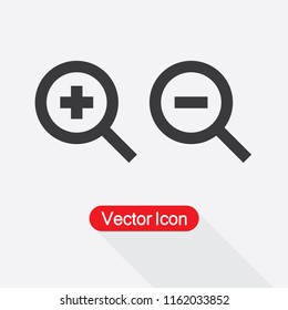 Zoom In and Out Icons Vector Illustration Eps10