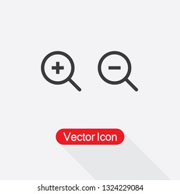Zoom In and Out Icons Vector Illustration Eps10