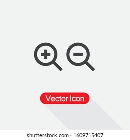 Zoom In and Out Icons Vector Illustration Eps10