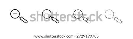 Zoom out icons Vector Logo Template Illustration Designs. Vector EPS 10.
