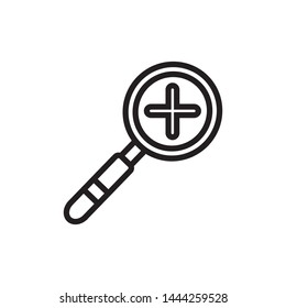 Zoom In and Zoom Out Icons.Zoom in icon, Zoom Out Icon. Vector illustration. Magnifying search.