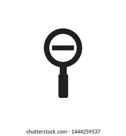 Zoom In and Zoom Out Icons.Zoom in icon, Zoom Out Icon. Vector illustration. Magnifying search.
