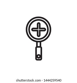 Zoom In and Zoom Out Icons.Zoom in icon, Zoom Out Icon. Vector illustration. Magnifying search.