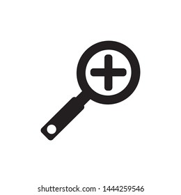 Zoom In and Zoom Out Icons.Zoom in icon, Zoom Out Icon. Vector illustration. Magnifying search.