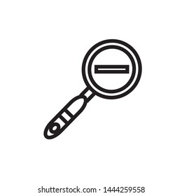 Zoom In and Zoom Out Icons.Zoom in icon, Zoom Out Icon. Vector illustration. Magnifying search.