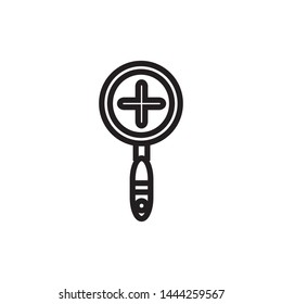 Zoom In and Zoom Out Icons.Zoom in icon, Zoom Out Icon. Vector illustration. Magnifying search.
