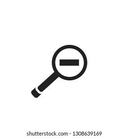 Zoom out lens icon