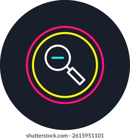 Zoom Out Line Multi Colour Circle