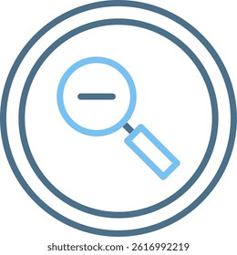 Zoom Out Line Two Colour Icon