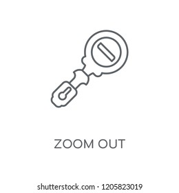 Zoom out linear icon. Zoom out concept stroke symbol design. Thin graphic elements vector illustration, outline pattern on a white background, eps 10.
