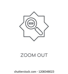 Zoom out linear icon. Zoom out concept stroke symbol design. Thin graphic elements vector illustration, outline pattern on a white background, eps 10.