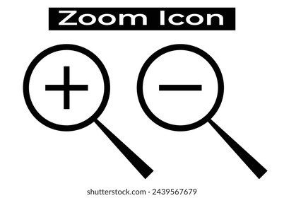  Zoom in and Zoom out magnifying glass icon vector 5 5 6