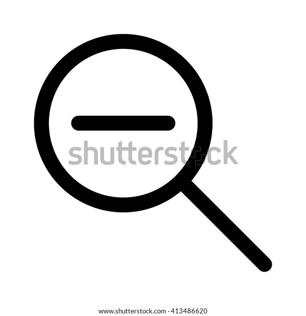 Zoom Out Magnifying Glass Line Art Stock Vector Royalty Free