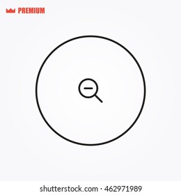 Zoom out minimalist vector icon