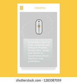 Zoom in zoom out mobile vertical banner design design. Vector