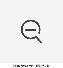 Zoom Out modern simple flat vector illustration for web site or mobile app